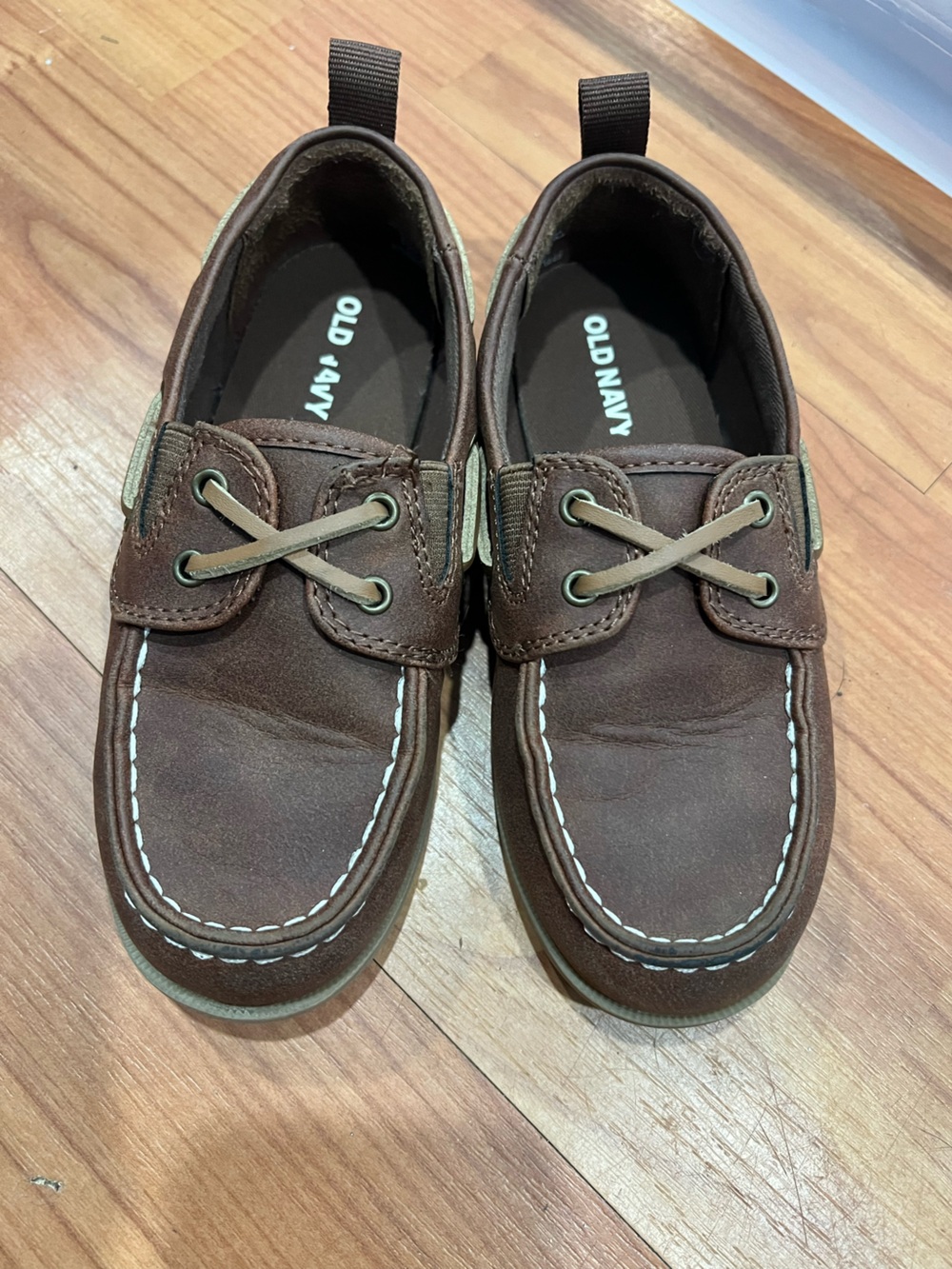 Old Navy Brown Leather-Style Kids Moccasins